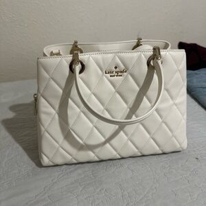 Kate Spade Cream Quilted Satchel